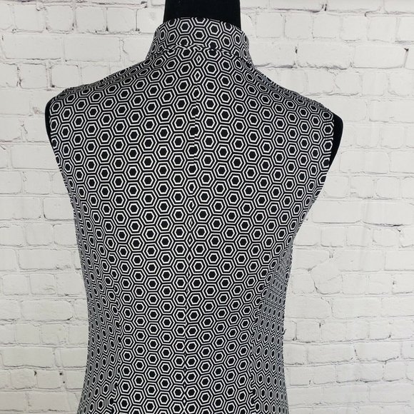 Laundry Summer Dress Womens 4 Grey Button Up Sleeveless Collared By Shelli Segal - Picture 7 of 8
